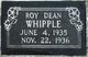 Gravestone of Roy Dean Whipple, 1935-1936